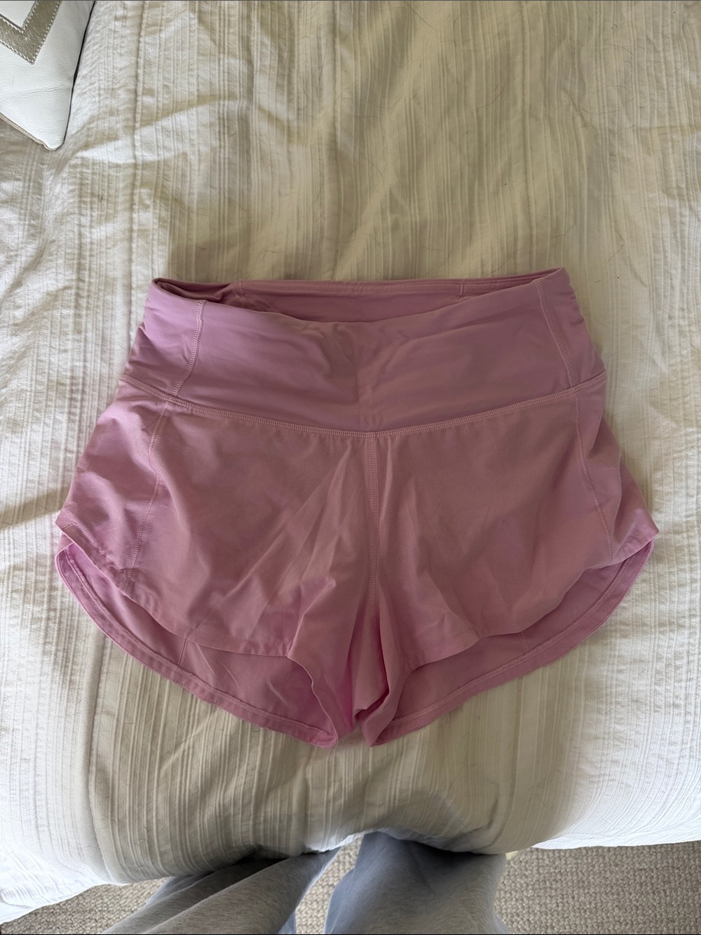 High-Waist Pink Women’s Athletic Shorts